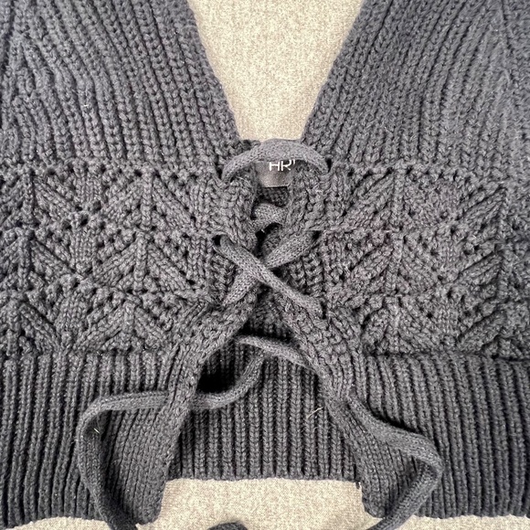 Arden B Lace Up Crochet Corset Crop Tank Top Adjustable No Size Boho Festival - Picture 4 of 9